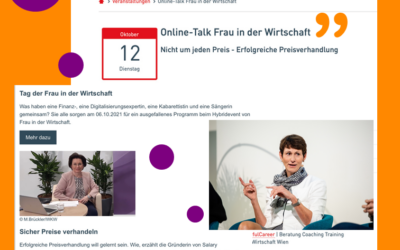 Nicht um jeden Preis – Erfolgreiche Preisverhandlung – Online Talk FidW Wien – 12.10.2021